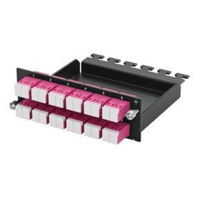 Telegärtner - Moduleinsatz für Patchpanel LWL HD3-ES Patch-Modul 100022371 1 HE 12xLC-D OM3
