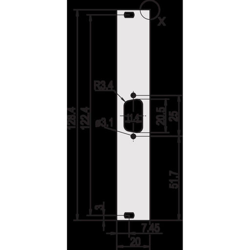 Schroff - Frontplatte (Schaltschrank) Teilfrontplatte 30118341