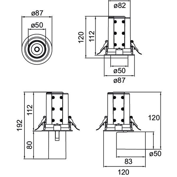 Brumberg Leuchten - Downlight/Strahler/Flutlicht LED-Einbaurichtstrahler 88736175DA 3500K