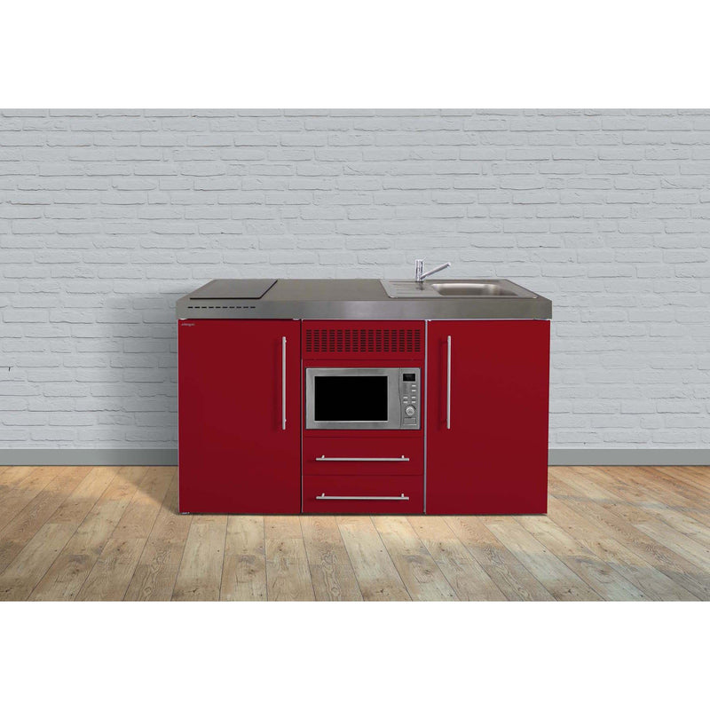 Stengel - Mini-Küche Miniküche Premiumline MPMBR150KSMWIKFliBre Bordeauxrot