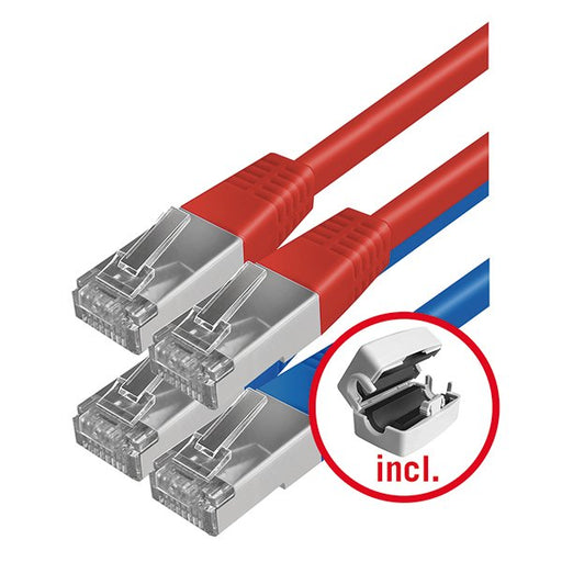 ESYLUX - Elektrisches Zubehör/Ersatzteile für Leuchten Kabelset RJ45 5m CABLE-SET#EC10431944 4x rot / 4x blau