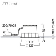 Zumtobel Group - Decken-/Wandleuchte LED-Decken-Einbauleuchte 2LIGHT-M #62909790 940