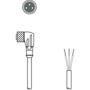 Leuze - Konfektioniertes Sensor-Aktor-Kabel Anschlussleitung KD U-M8-3W-V1-100 − 1 Stück