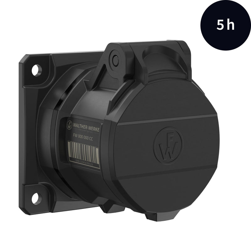 Walther Werke - CEE-Anbausteckdose (IEC 60309) CEE NEO Anbaudose FW410405CC gerade 16A 4P 5h − 10 Stück