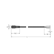 Turck - Konfektioniertes Sensor-Aktor-Kabel Aktuator- u. Sensorleitung PKG3Z-25/TXL PUR