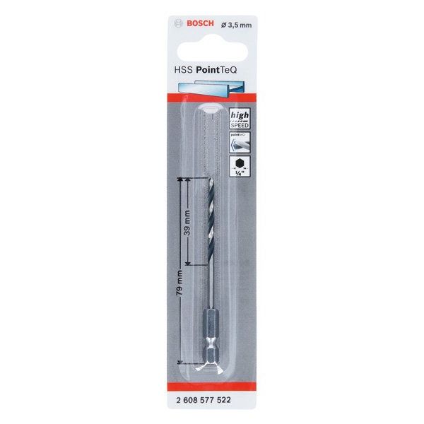 Bosch - Bohrer HSS PointTeQ 2608577522 Sechskantbohrer 3,5