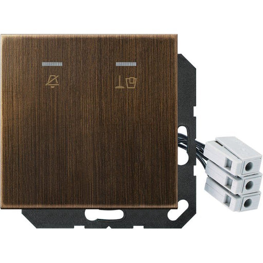 Jung - Abdeckung/Bedienelement für Installationsschalterprogramme Hotelabdeckung ME CU KO5 M 24 AT mit LED-Einheit 24 V