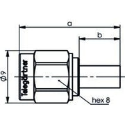 Telegärtner - Koax-Steckverbinder SMA Kabelstecker 100024605 löt/cr RG58