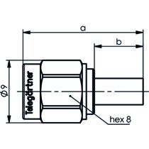 Telegärtner - Koax-Steckverbinder SMA Kabelstecker 100024605 löt/cr RG58