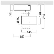 Zumtobel Group - Downlight/Strahler/Flutlicht LED - Stromschienenstrahler VIV2 S 230 #60716325 930, ws