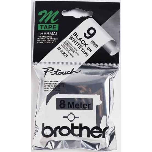 Brother - Schriftband Schriftbandkassette M-K221S BF.weiß/ DF.schwarz
