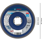 Bosch - Trenn-/Schleifscheibe PRO X571 2608621766 Fächerschleifscheibe