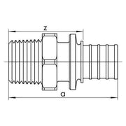 REHAU Automotive - Fitting mit 2 Anschlüssen Übergang 12350801001 14x1,5 - R1/2 − 10 Stück