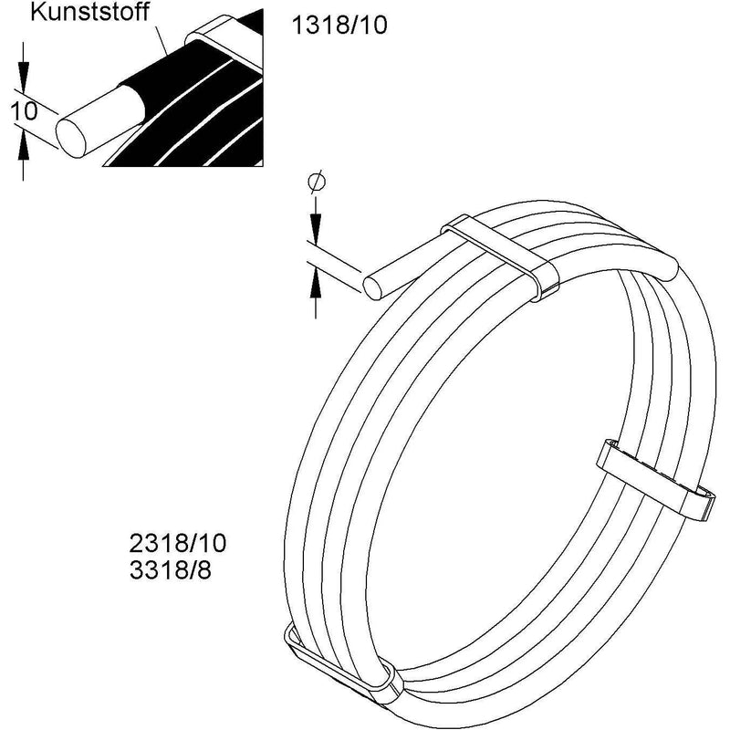 HKL - Rundleiter/Draht für Blitzschutz Runddraht 1318/10 mit PVC-Mantel − 50 Meter