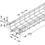Niedax - Gitterrinne MTC 105.200 E3 105x200x3000mm, CITO − 3 Meter