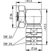 Telegärtner - Koax-Steckverbinder Kabelwinkelstecker 100024389 G23 (1/2Z FLEX)