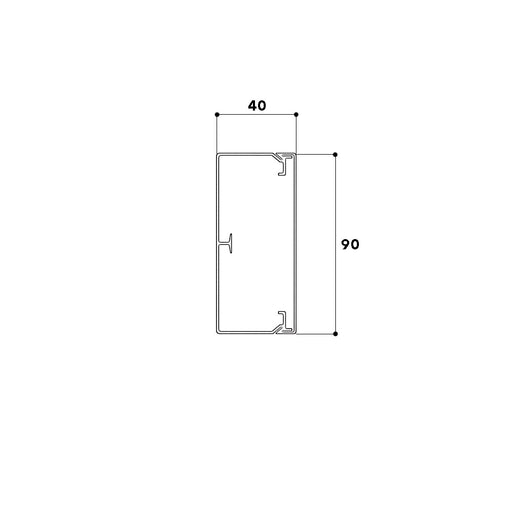 GGK - Leitungsführungskanal LFG-Kanal 40x90 gr 1069 − 2 Meter
