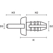HellermannTyton - Spreizniet HTWD-R6B 5.0-5.5mm PA6 sw − 250 Stück