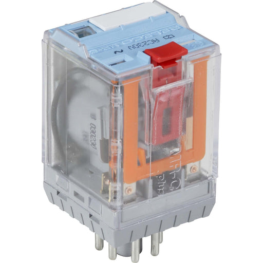 Comat Releco - Schaltrelais Miniature-Relais QRC blau C2-A20X/AC230V-Relec 8-pin, 2 CO, X=LED − 10 Stück