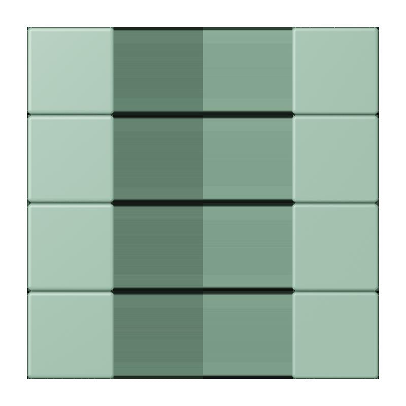 Jung - Abdeckung/Bedienelement für Installationsschalterprogramme Tastensatz 4fach LC 504 TSA 217 vert anglais clair