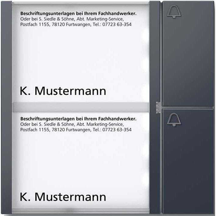 Siedle&Söhne - Funktionsmodul für Türkommunikation Bus-Tasten-Modul BTM 650-02 AG anthrazitgrau − 1 Stück