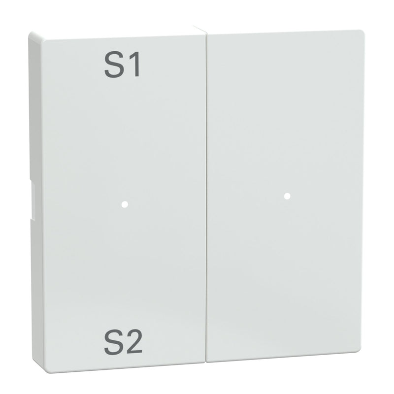 Merten - Abdeckung/Bedienelement für Installationsschalterprogramme Wippe aws MEG5226-0325 2f,(Szene1/2,blank)
