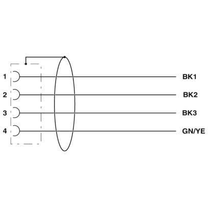 Phoenix Contact - Konfektioniertes Sensor-Aktor-Kabel Powerleitung SAC-4P-FRS/ #1424100