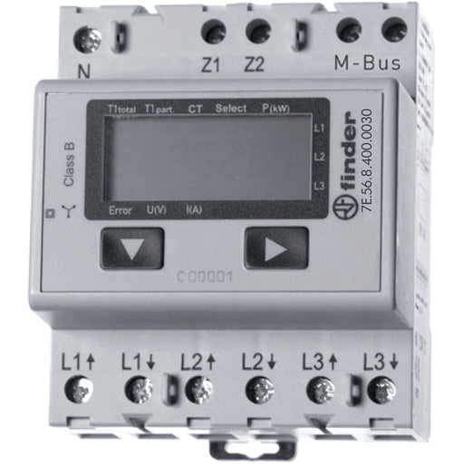 Finder - Elektrizitätszähler Wandlerzähler 7E.56.8.400.0030 LCD-M-Bus-Schnittst
