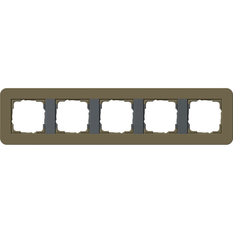 Gira - Abdeckrahmen 5fach 0215426 Umbra/Anthrazit