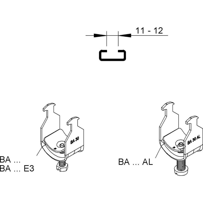 Niedax - Bügelschelle BA 42 38-42mm − 100 Stück