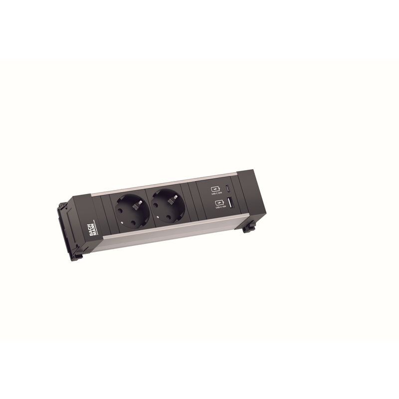 Bachmann - Mehrfachsteckdose Einbausteckdose 916.501 2xCEE7/3 1xUSB
