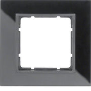 Berker - Abdeckrahmen Glasrahmen 10116616 schwarz 1fach