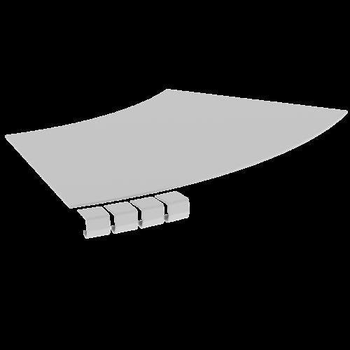 Unex - Deckel Bogen für Kabeltragsystem Abdeckung Flachbogen 67415-44 45 Grad 400 R600