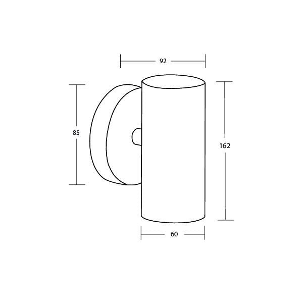 Brumberg Leuchten - Decken-/Wandleuchte LED-Wandstrahler 65353100 dunkelgrau