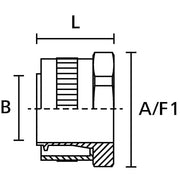 HellermannTyton - Metall-Schutzschlauch-Verschraubung Metallverschraubung SC40-PC-NPB-ML (2) Einführungsbuchse − 2 Stück