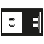 Jung - Multifunktions-Anschlussdose Multimedia-Anschluss eds MA ES 1133 2 x HDMI m.Tragring