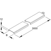 Niedax - Deckel für Kabeltragsystem Kabelrinnendeckel RD 75 − 3 Meter