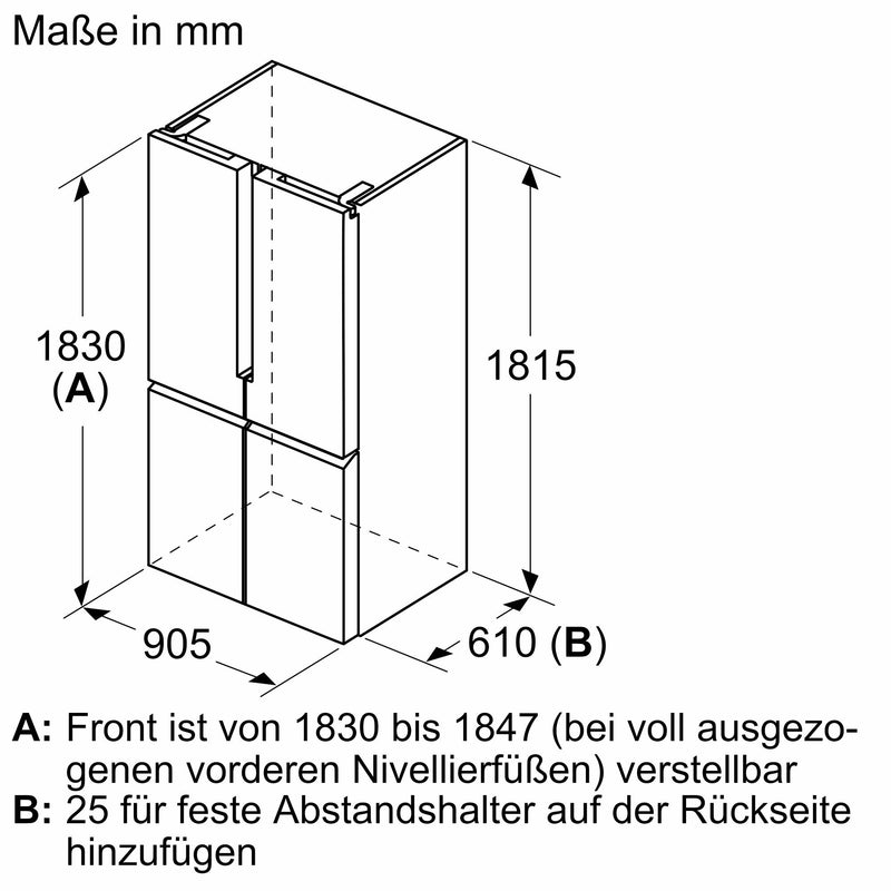 Siemens - Kühl-/Gefrierkombination MultiDoorKühl/Gefrierkombi KF96NVPEA IQ300