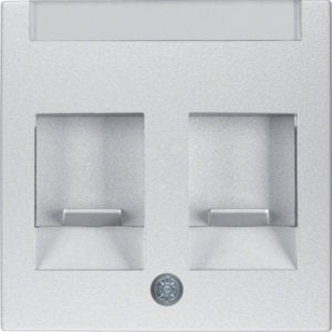 Berker - Einsatz/Abdeckung für Kommunikationstechnik Zentralstück alu 11811404 mit Schloss