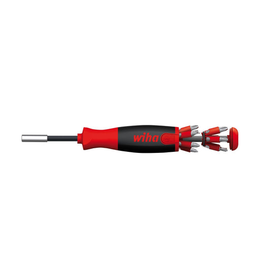 Wiha - Bit-Schraubendreher Schraubendreher+BitMagazin SB380302020 mit 12 Bits 1/4"