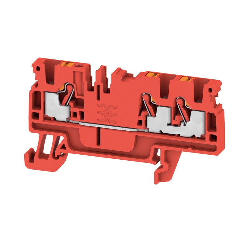 Weidmüller - Durchgangs-Reihenklemme Klemme A3C 2.5 RD PUSH IN, 2.5 mm² − 100 Stück