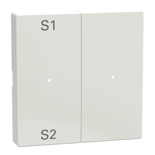 Merten - Abdeckung/Bedienelement für Installationsschalterprogramme Wippe pws/gl MEG5226-0319 2f,(Szene1/2,blank)