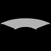Unex - Deckel Bogen für Kabeltragsystem Abdeckung Bogen 90° grau 66311-48 300 U48X RAL7038 − 2 Stück