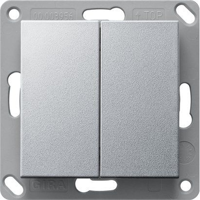 Gira - Bedienelement intelligent Funk-Wandsend. batterielos 242226 2fach Aluminium