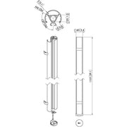 Vogels - Halterung für Audio-/Videosysteme Abhängungsprofil PUC2415 sw Connect-it,L 150 cm