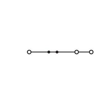 WAGO - Durchgangs-Reihenklemme 3-Leiter-Durchgangsklemme 2004-1303 − 50 Stück