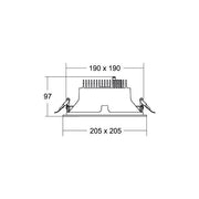 Brumberg Leuchten - Downlight/Strahler/Flutlicht LED-Einbaudownlight 230 V 40644175 3500K, 57Gr
