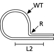 HellermannTyton - Befestigungsschelle für Kabel/Rohre Befestigungsschelle ALU10-ALU-NA-C1 − 100 Stück