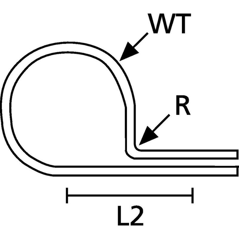 HellermannTyton - Befestigungsschelle für Kabel/Rohre Befestigungsschelle ALU10-ALU-NA-C1 − 100 Stück