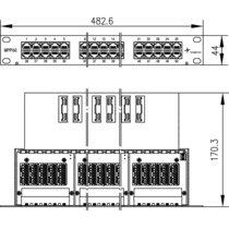 Telegärtner - Patchpanel Kupfer 19Z ISDN-Panel 1HE 100007039 MPPI50-H, gr